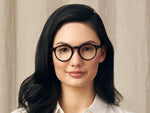Model is wearing The MILTZEN in size 49 in Black