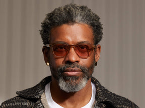 Model is wearing The MOMZA in Cinnamon in size 49 with Limelight Tinted Lenses