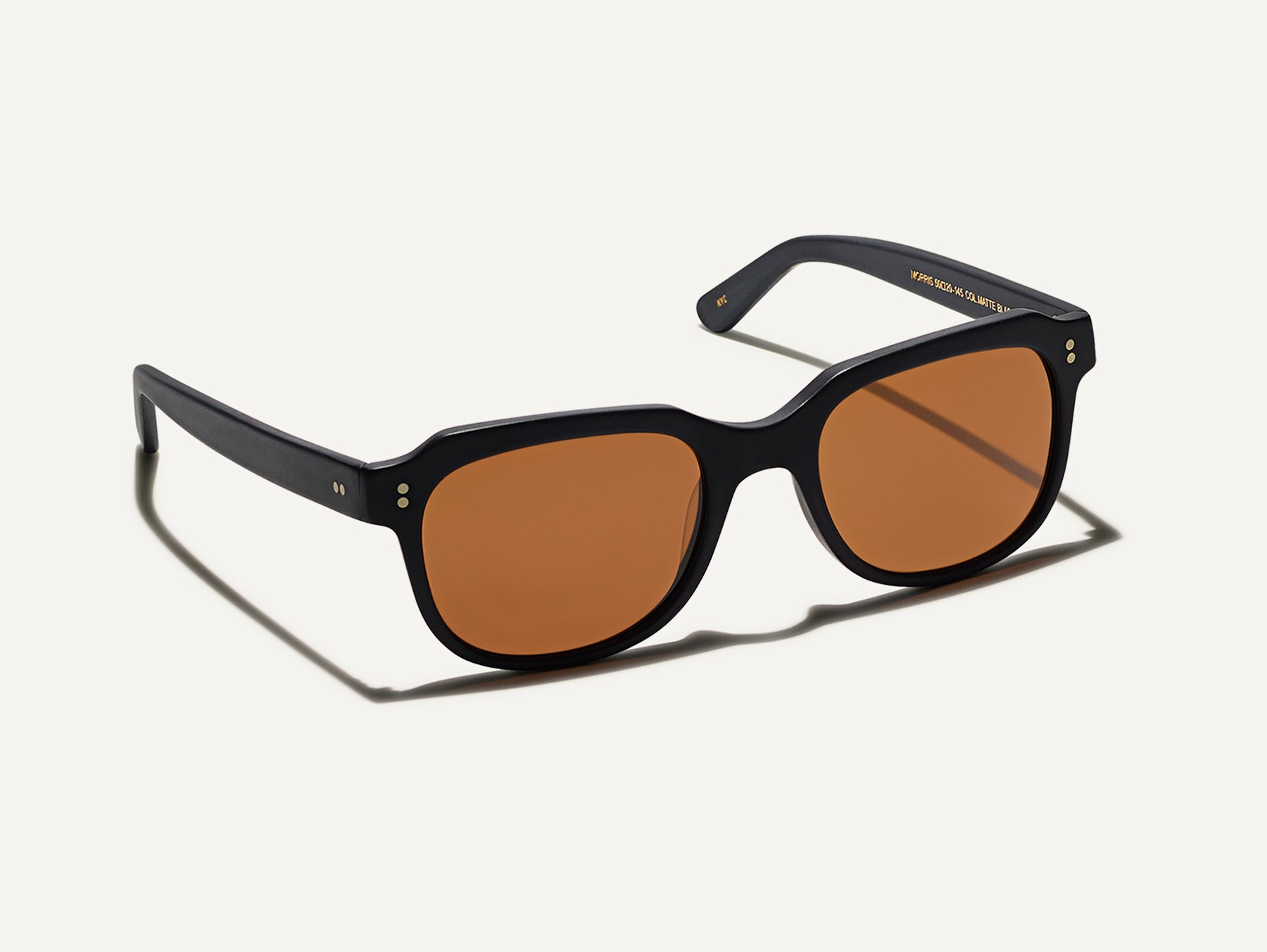 The MORRIS SUN in Matte Black with Cosmitan Brown Glass Lenses