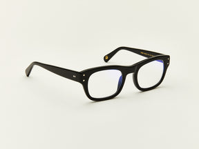 The NEBB in Matte Black with Blue Protect Lenses