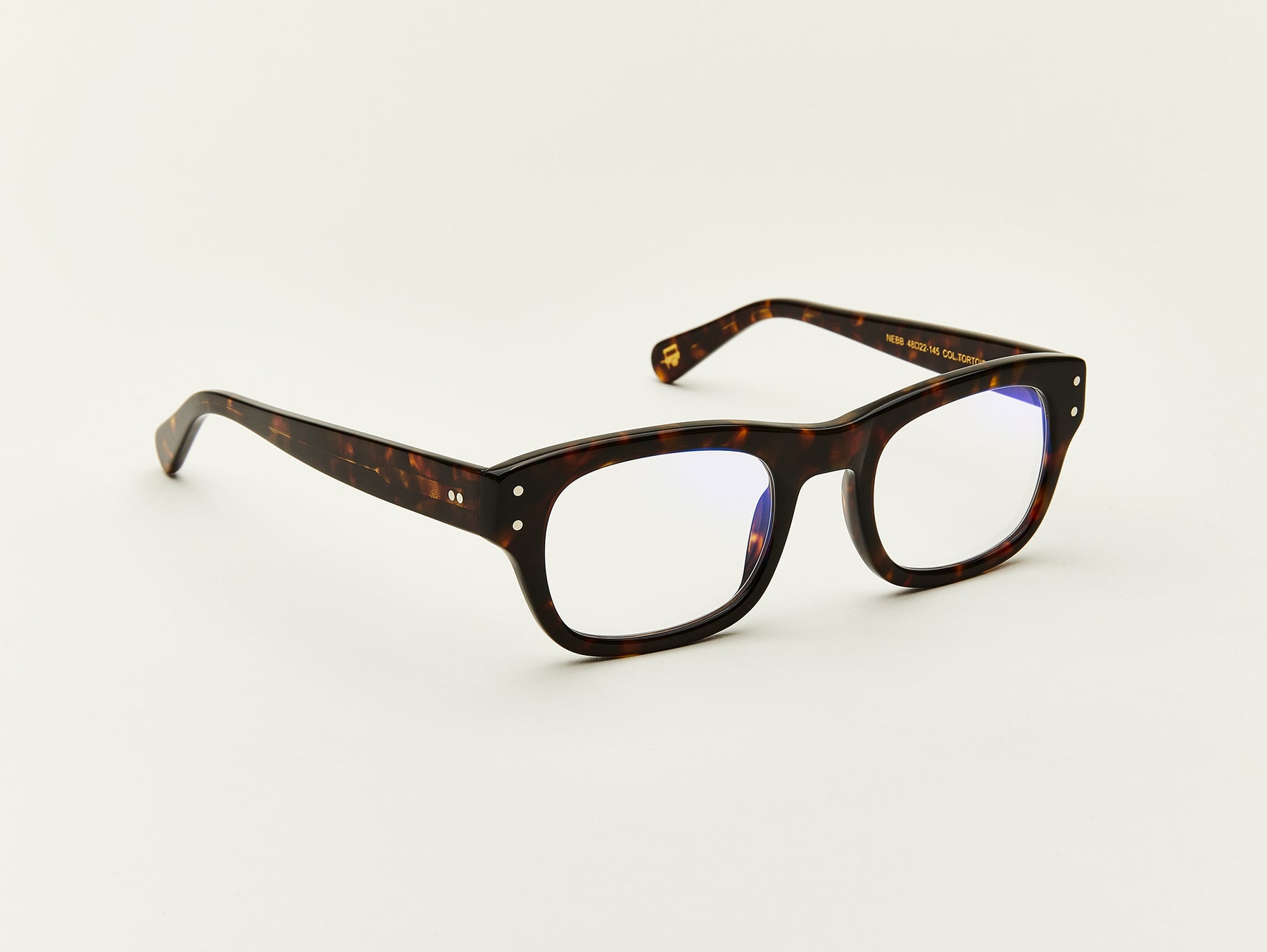 The NEBB in Tortoise with Blue Protect Lenses