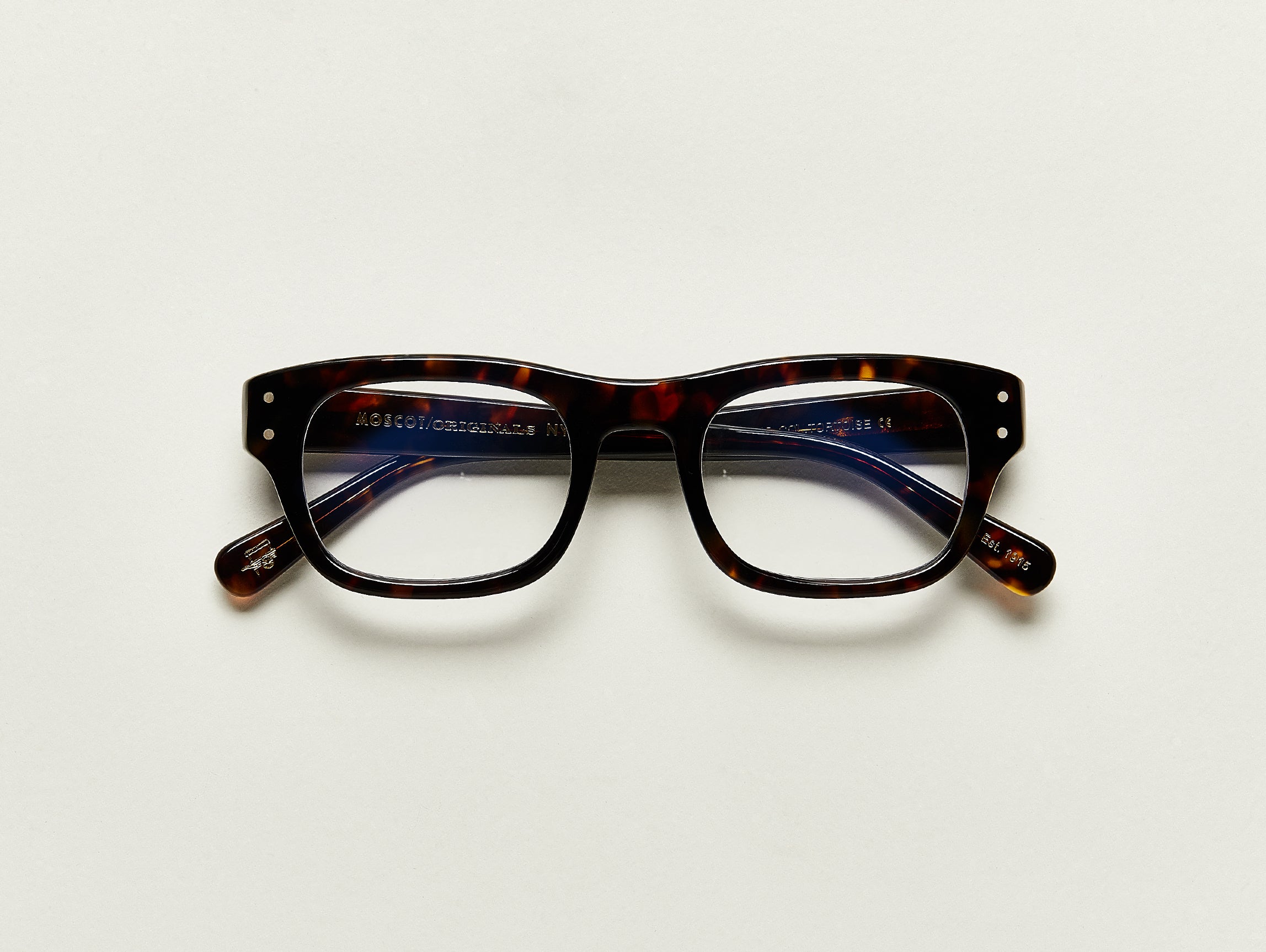 The NEBB in Tortoise with Blue Protect Lenses