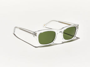 The NEBB SUN in Crystal with Calibar Green Glass Lenses