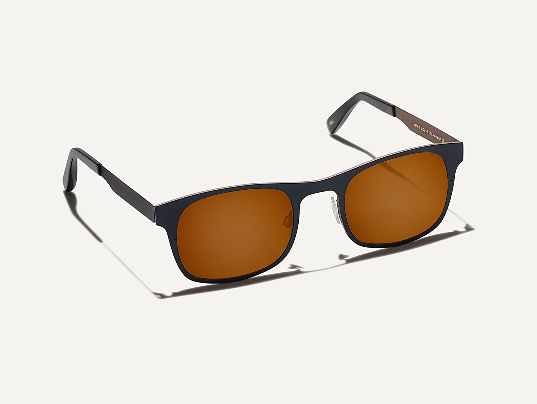 The NEBB-T in Navy/Beige with Brown Flash Lenses