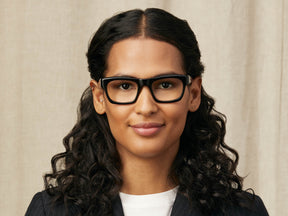 Model is wearing The NUDNIK in size 50 in Black