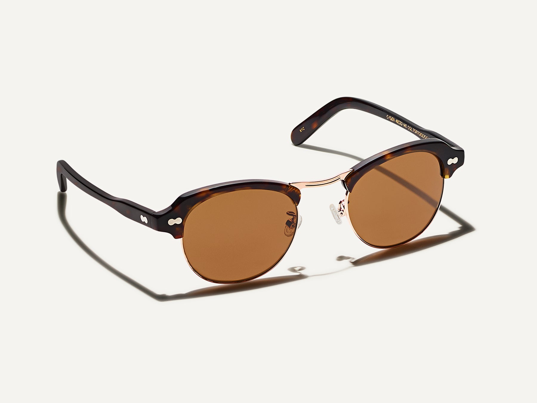 The OYGEN SUN in Tortoise/Gold with Cosmitan Brown Glass Lenses