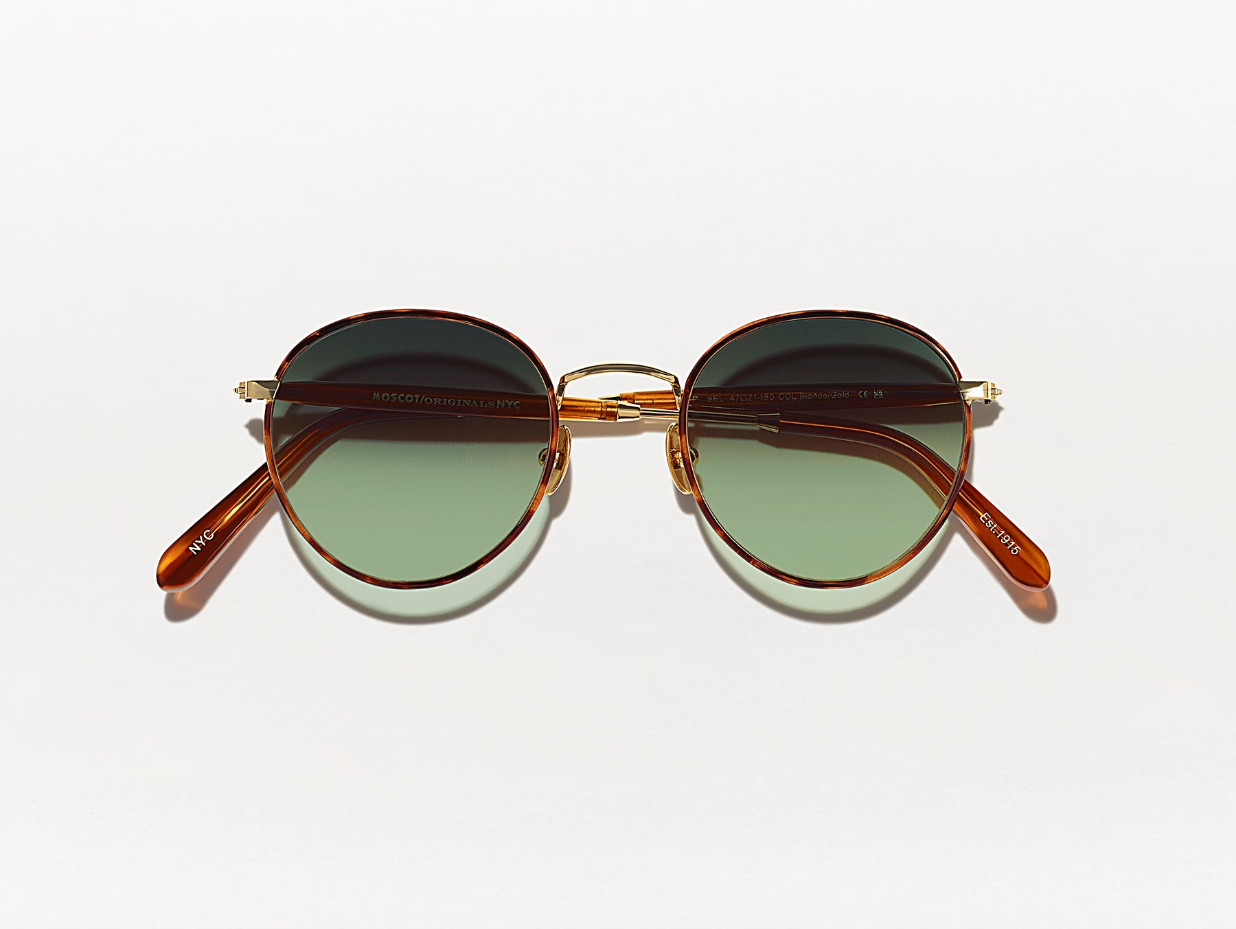 The PITSEL SUN in Blonde with Forest Wood Tinted Lenses