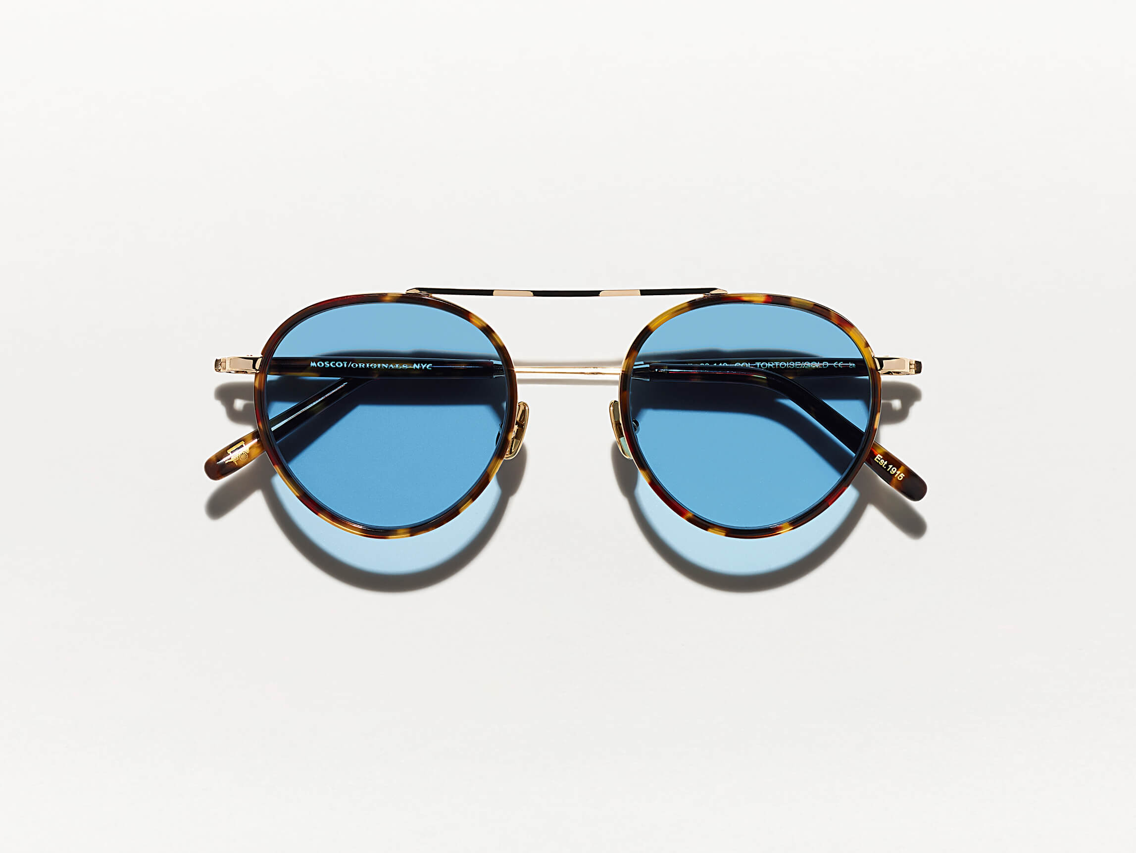 #color_tortoise/gold | The PUPIK SUN in Tortoise/Gold with Celebrity Blue Tinted Lenses