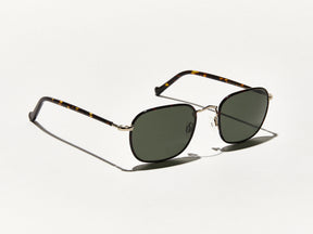 The SCHLEP SUN in Tortoise/Gold with G-15 Glass Lenses