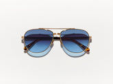 #color_denim blue | The SHAV SUN in Gold with Denim Blue Tinted Lenses