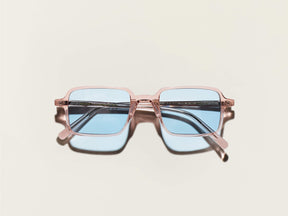 The SHINDIG SUN in Burnt Rose with Bel Air Blue Tinted Lenses