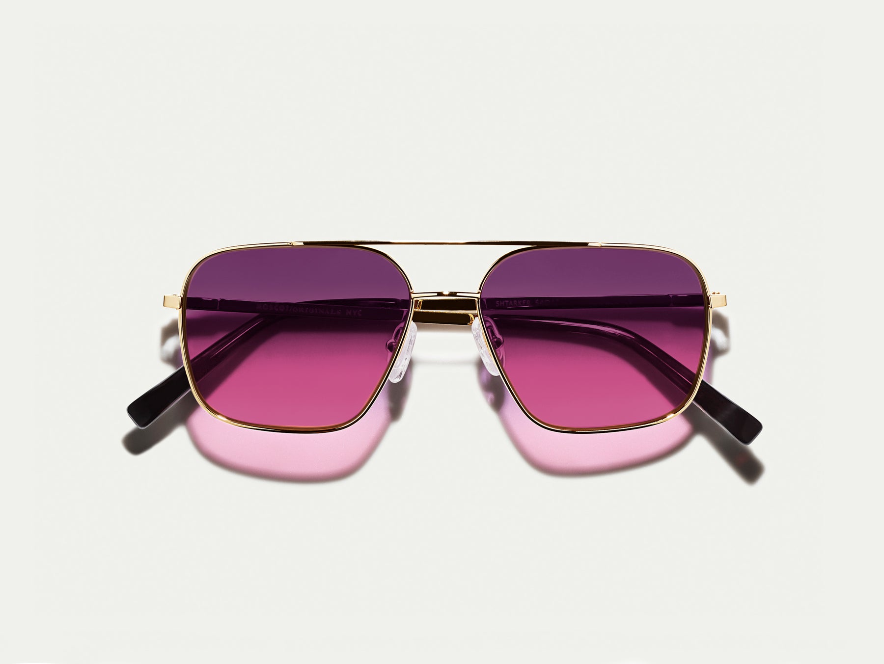 The SHTARKER in Gold with Westside Sunset Tinted Lenses