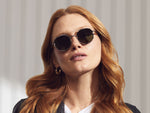 Model is wearing The SPIEL CLIP PACKAGE in Antique Tortoise/Gunmetal in size 47 with G-15 Lenses
