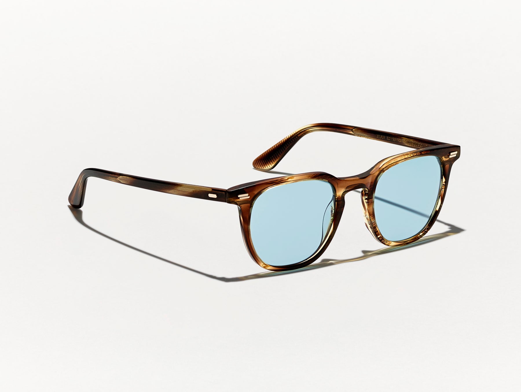 The TATAH SUN in Bamboo with Blue Glass Lenses