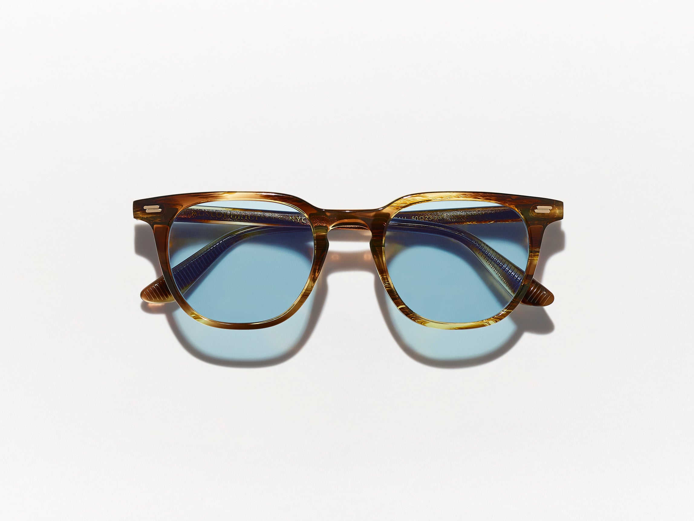 The TATAH SUN in Bamboo with Blue Glass Lenses