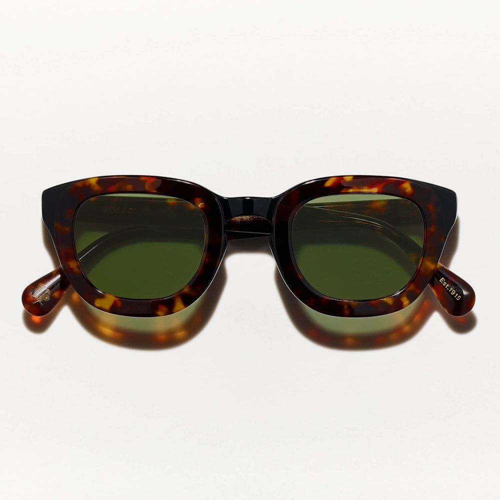 #color_tortoise/black | TELENA SUN tortoise/black with Calibar Green Glass Lenses