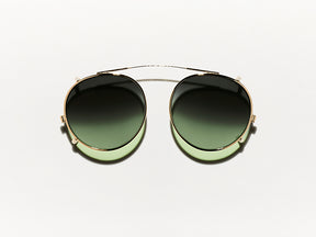 The CLIPZEN in Gold with Forest Wood Tinted Lenses