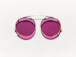 The CLIPZEN in Gold with Purple Nurple Tinted Lenses
