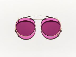 The CLIPZEN in Gold with Purple Nurple Tinted Lenses