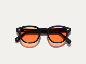 The LEMTOSH Black with Woodstock Orange Tinted Lenses