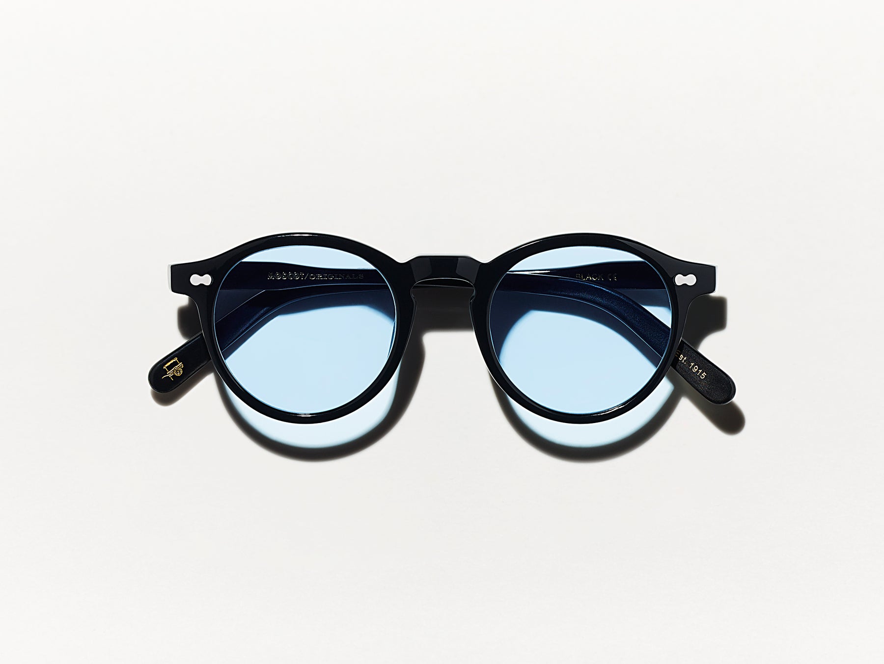 The MILTZEN Black with Bel Air Blue Tinted Lenses