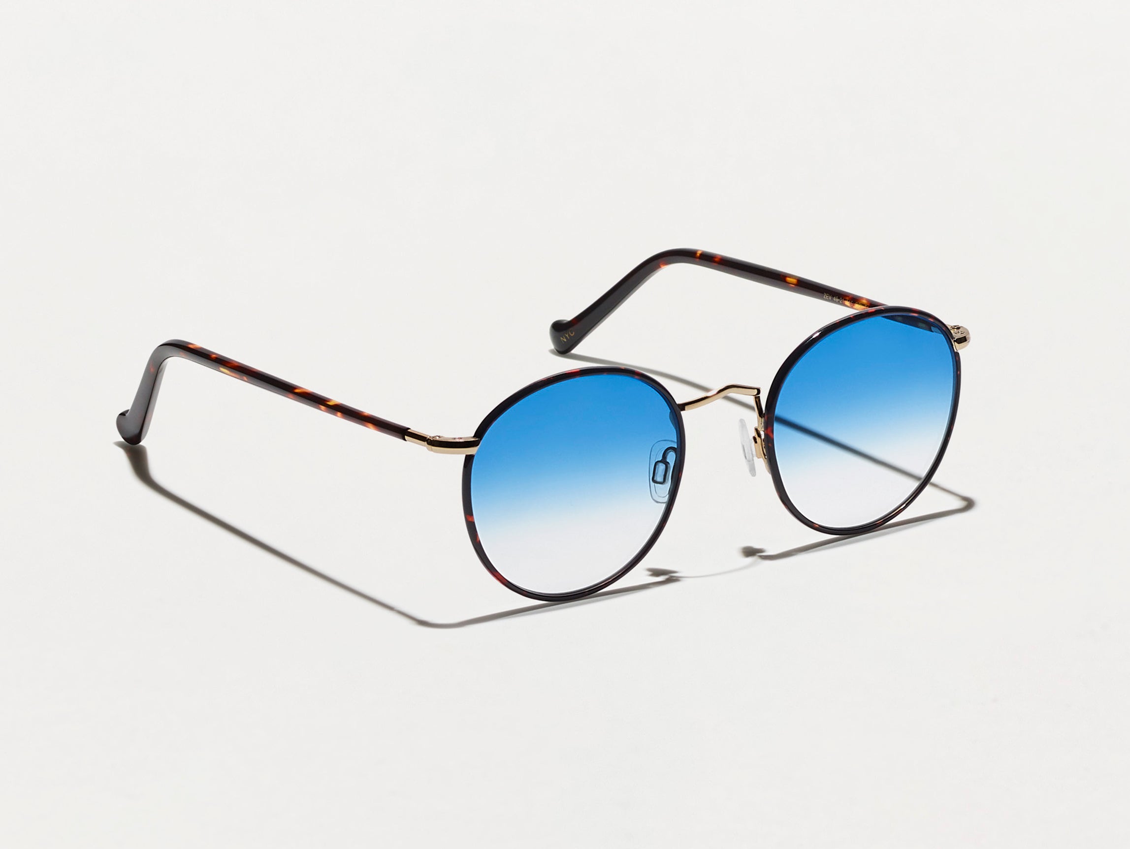 #color_broadway blue fade | The ZEV in Tortoise in Broadway Blue Fade Tinted Lenses