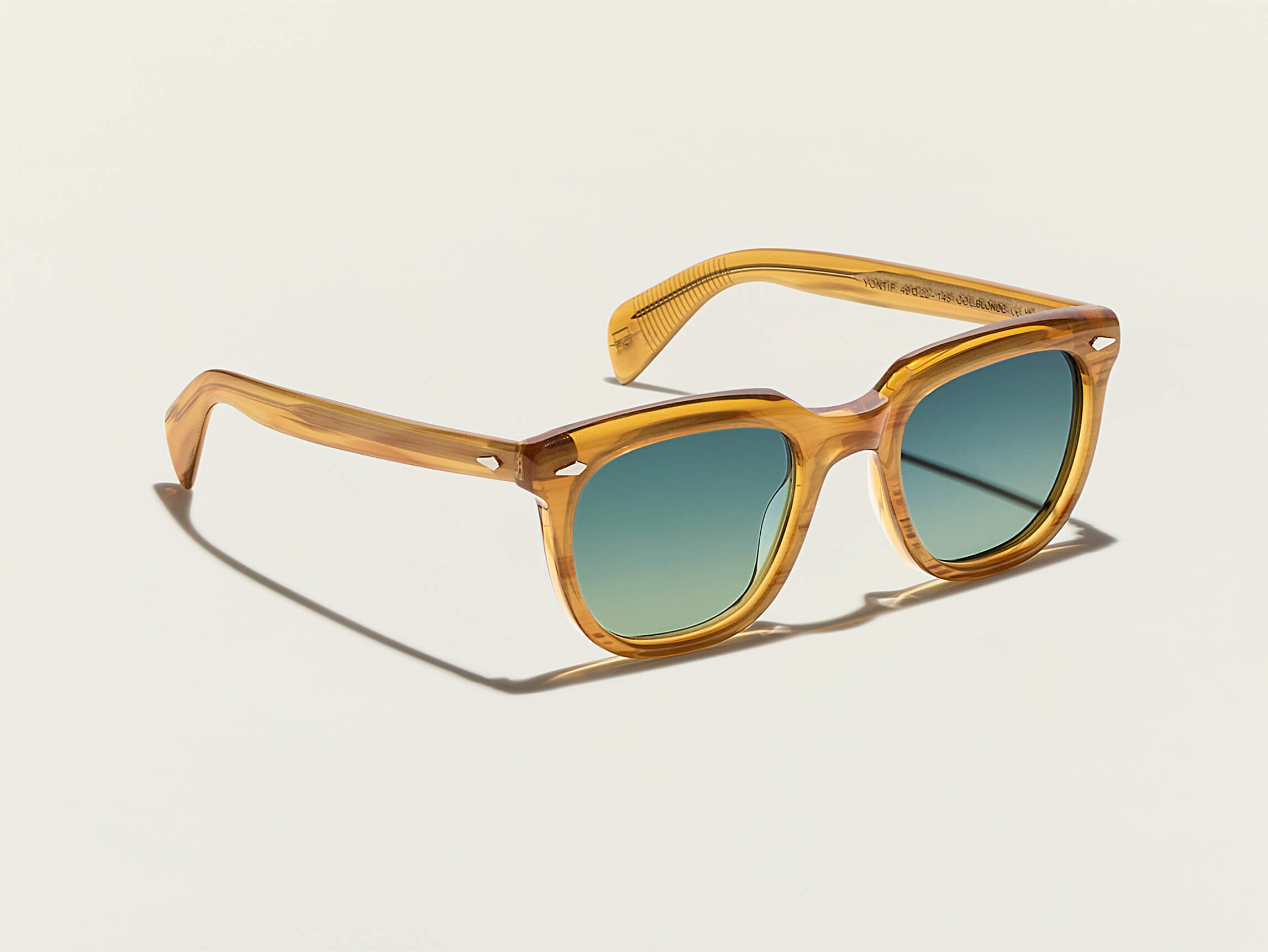 #color_blonde | The YONTIF SUN in Blonde with Forest Green Tinted Lenses