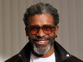 Model is wearing The YONTIF in Sage in size 52 with New York Rose Tinted Lenses