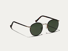 The ZEV SUN in Tortoise/Gold with G-15 Glass Lenses