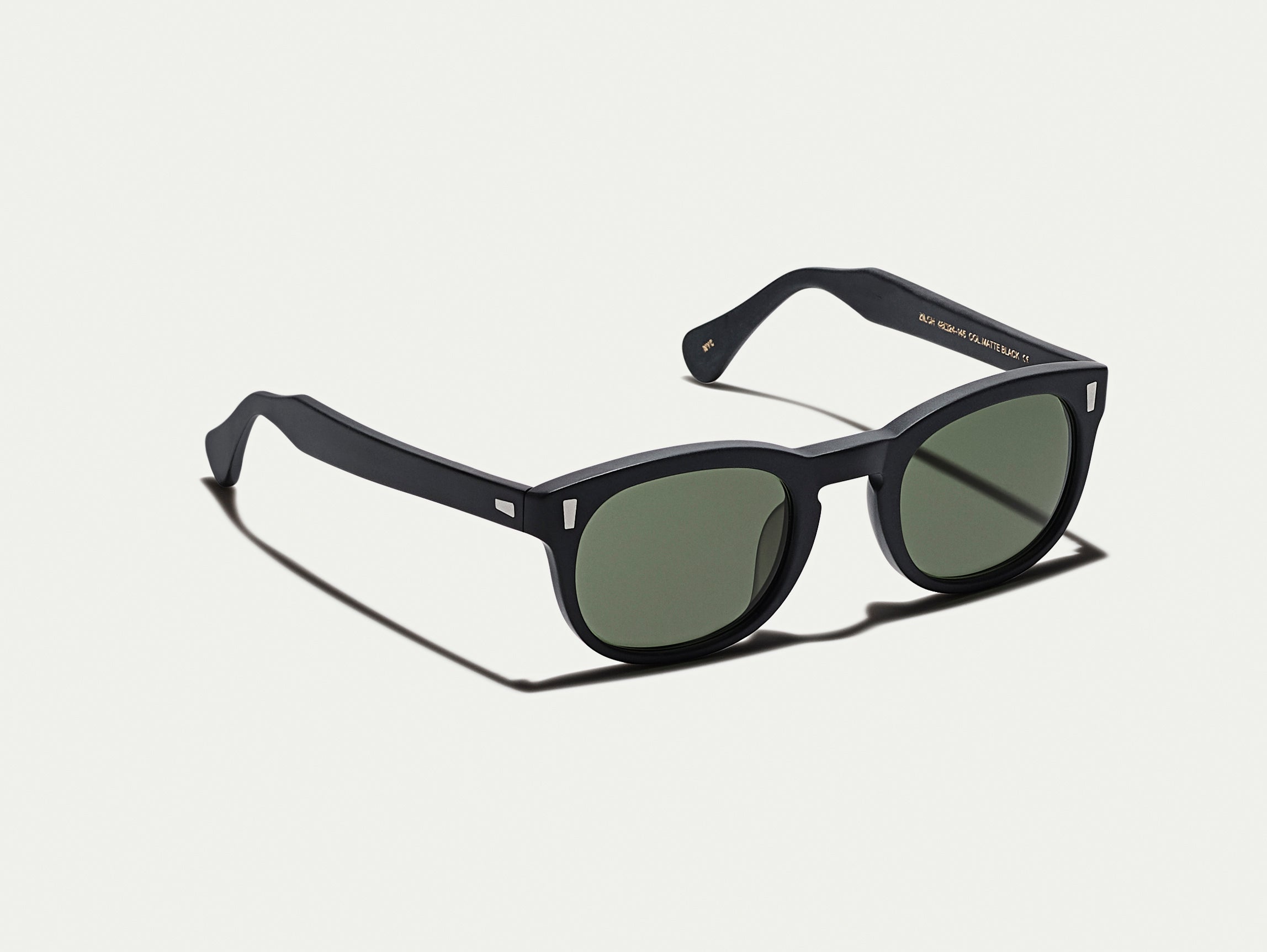 The ZILCH SUN in Matte Black with Calibar Green Glass Lenses