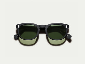The ZILCH SUN in Matte Black with Calibar Green Glass Lenses