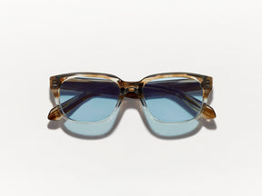 The ZINDIK SUN in Brown Smoke with Blue Glass Lenses