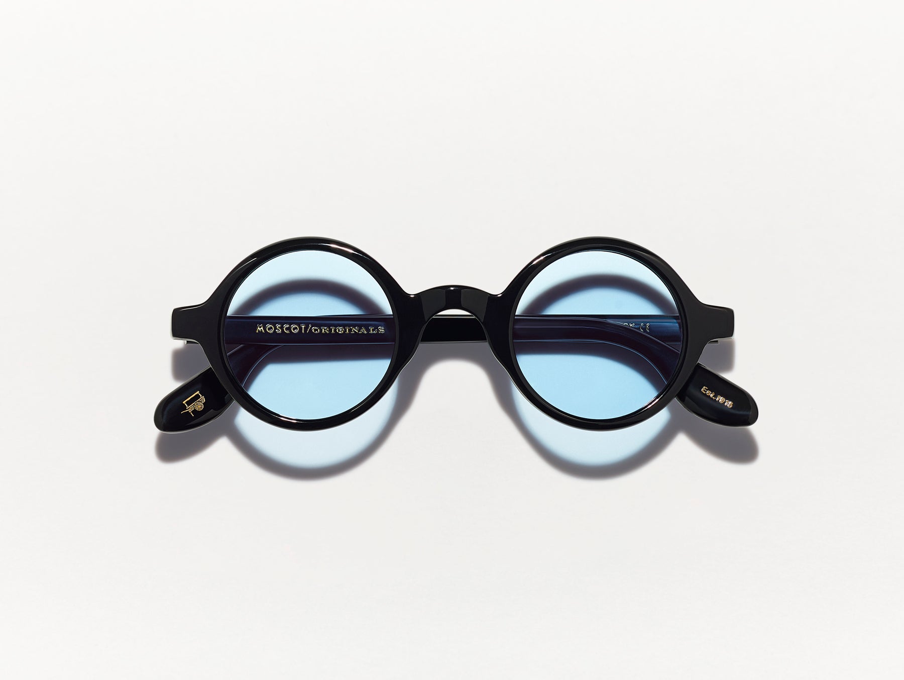 The ZOLMAN in Black with Bel Air Blue Tinted Lenses