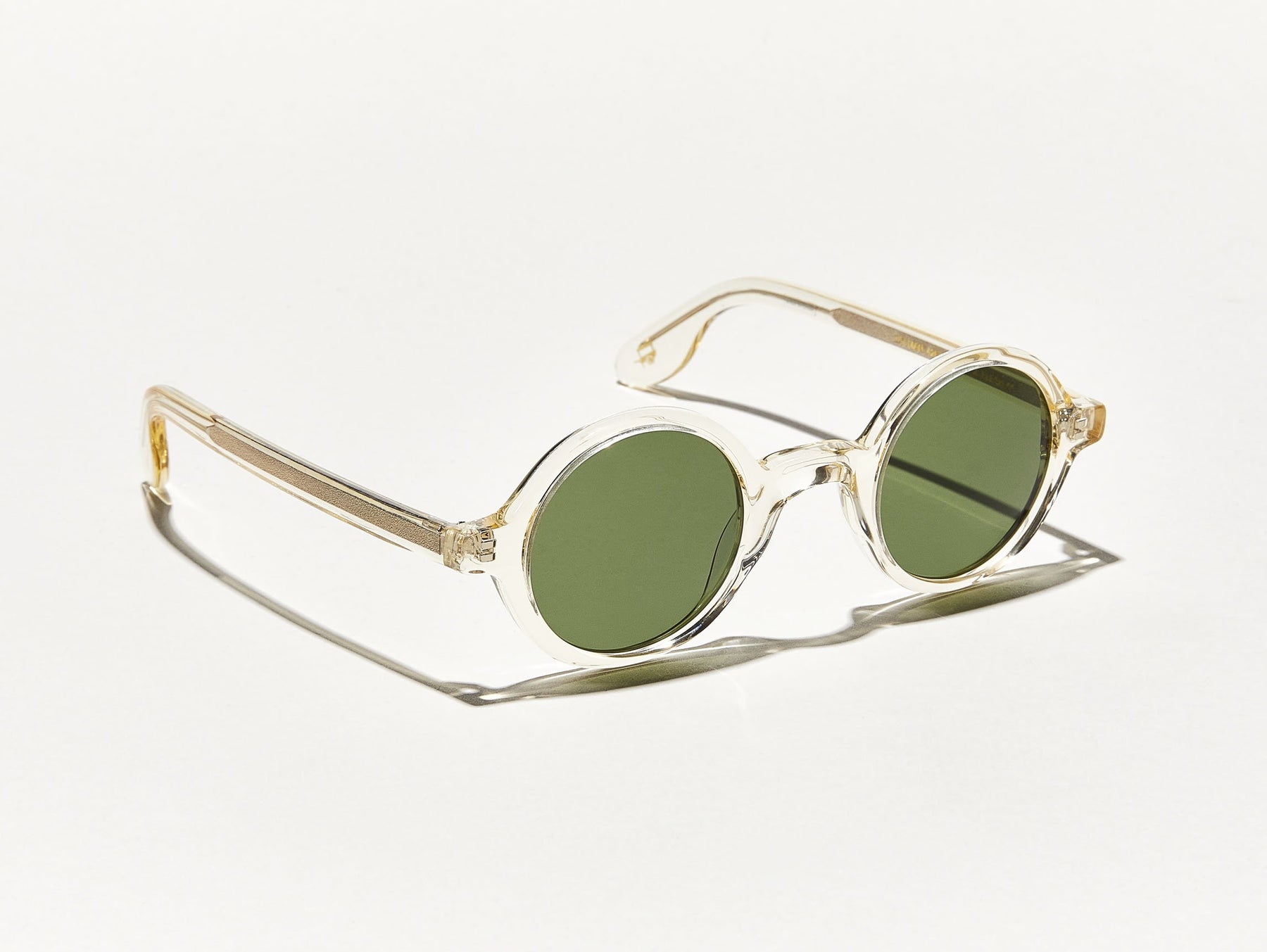 The ZOLMAN SUN in Flesh with Calibar Green Glass Lenses